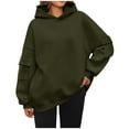 thumbnail image 1 of Timegard Oversized Hoodies for Women Long Sleeve Sweatshirts Solid Color Fall Fashion Pullover Tops, 1 of 6