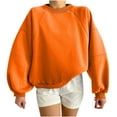 thumbnail image 1 of Timegard Oversized Sweatshirt for Women Crew Neck Long Sleeve Pullover Fall Winter Casual Crop Tops, 1 of 6