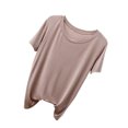 thumbnail image 1 of Timegard Pajamas Tops for Women Short Sleeve Round Neck Loose Soft Homewear Casual Nightwear Shirts Top, 1 of 4