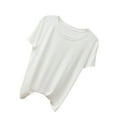 thumbnail image 1 of Timegard Pajamas Tops for Women Short Sleeve Round Neck Loose Soft Homewear Casual Nightwear Shirts Top, 1 of 4