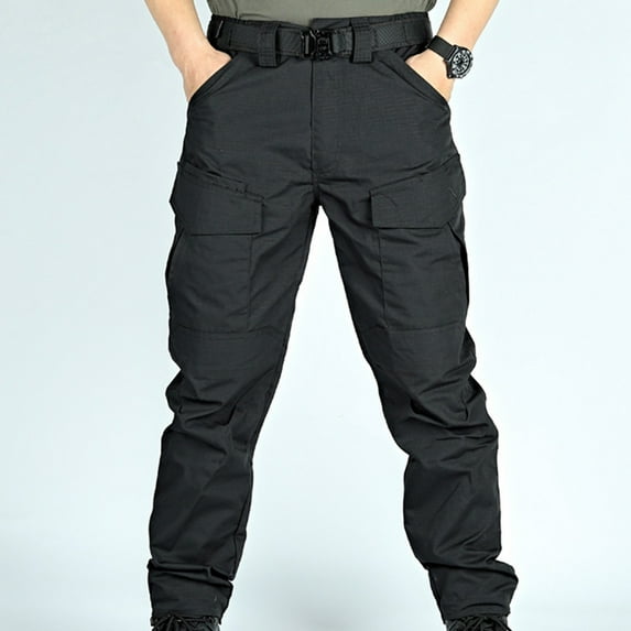 Timegard Pants for Men Cargo Pants Lightweight Outdoor Active Waterproof Loose Fishing Travel Mulit Pockets