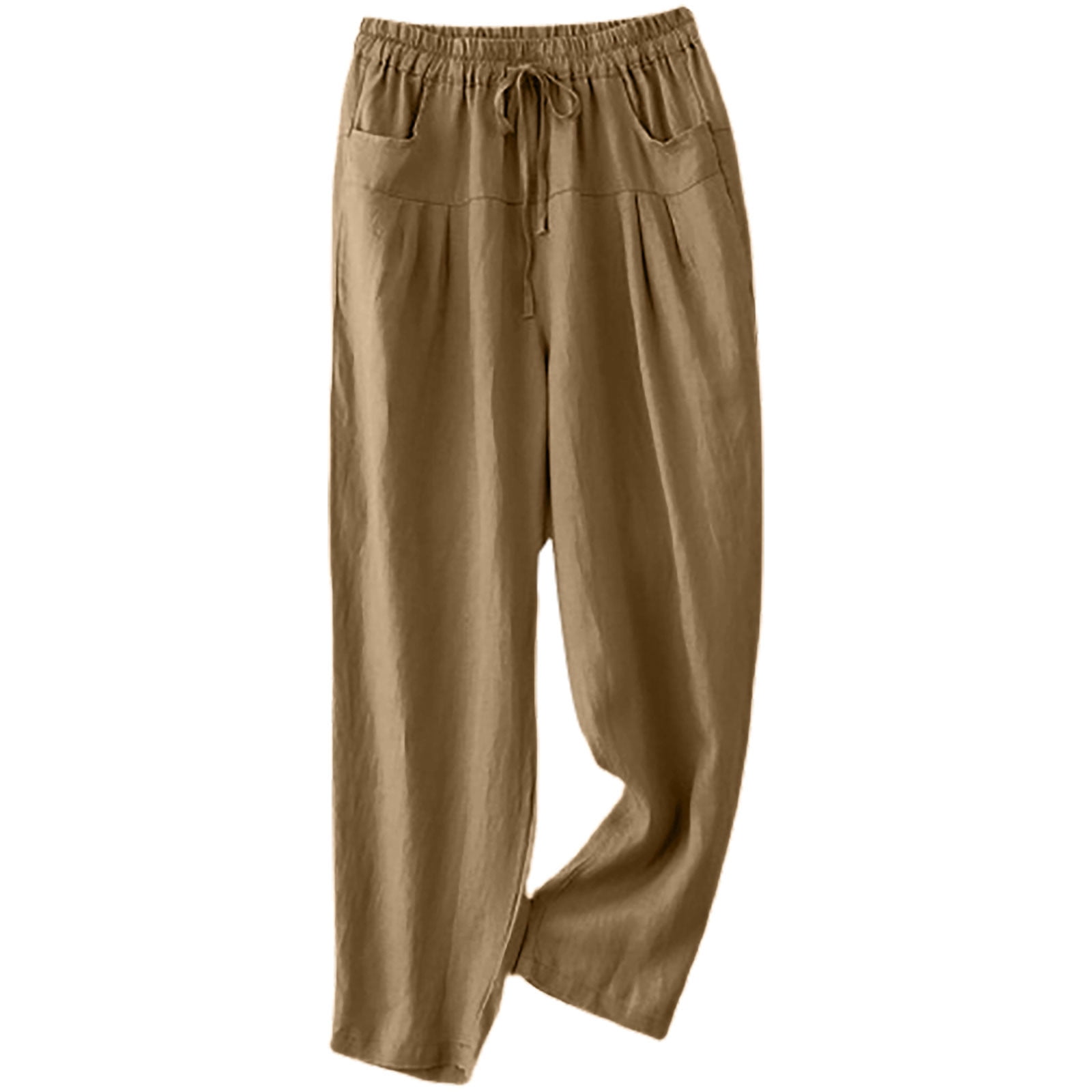 Drawstring High Waist Relax Fit Pants