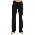 thumbnail image 1 of Timegard Pants for Women Elastic Waisted Drawstring Straight Leg Solid Color Comfy Casual Loose Trousers, 1 of 6