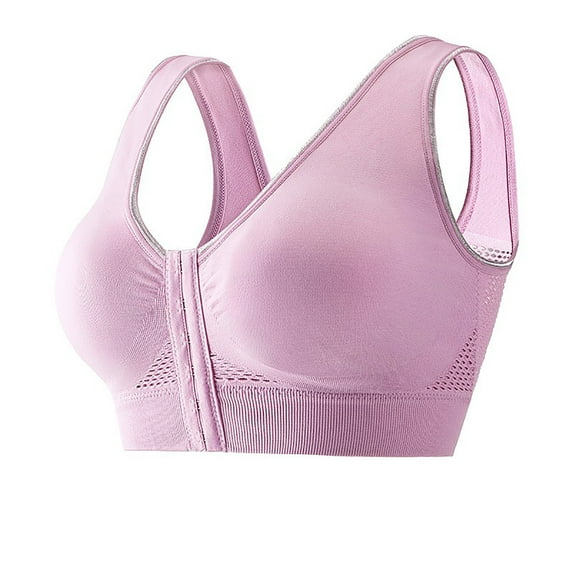 Timegard Plus Size Bras for Women Front Closure Breathable Sport Bras High Support Athletic Undershirts