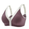 thumbnail image 1 of Timegard Plus Size Bras for Women Front Closure Zipper Adjustable Strap Wirefree Lace Comfortable Everyday Bra, 1 of 6