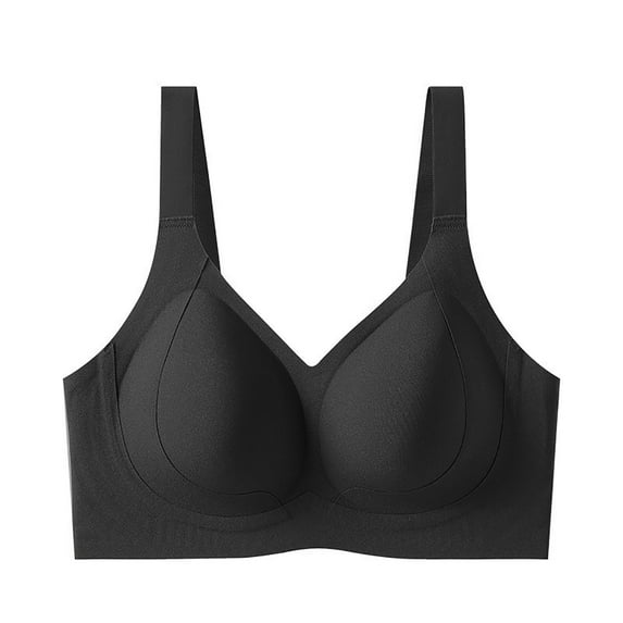 Timegard Plus Size Bras for Women No Underwire High Support Seamless Comfortable Everyday Bras Solid Color