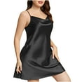 thumbnail image 1 of Timegard Plus Size Nightgowns for Women Satin Spaghetti Strap Soft Comfy Sleep Dress Summer Fashion, 1 of 4