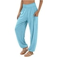 thumbnail image 1 of Timegard Plus Size Pants for Women Joggers High Waist Baggy Comfy Workout Running Pants with Pockets, 1 of 6
