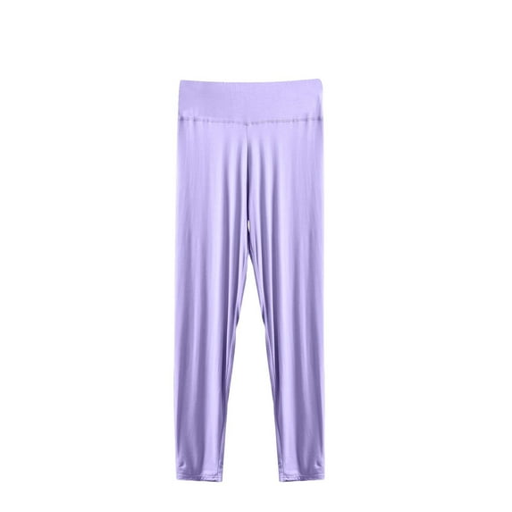 Timegard Plus Size Pants for Women Pajamas Cropped Yoga Pants Homewear Casual Comfy Solid Color Trousers