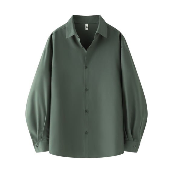 Timegard Plus Size Tops for Men Button down Shirts Lightweight Loose Long Sleeve Business Casual Tops