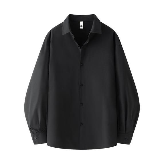 Timegard Plus Size Tops for Men Button down Shirts Lightweight Loose Long Sleeve Business Casual Tops