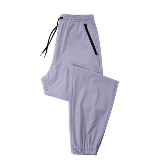 Timegard Running Pants for Women Elastic High Waist Side Zipper Trackpants Lightweight Athletic Trousers