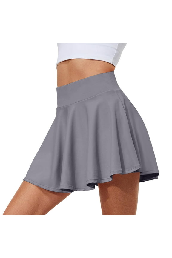 Running Skirts for Women Pleated High Waist Loose Athletic Workout Yoga Shorts Skirts Summer