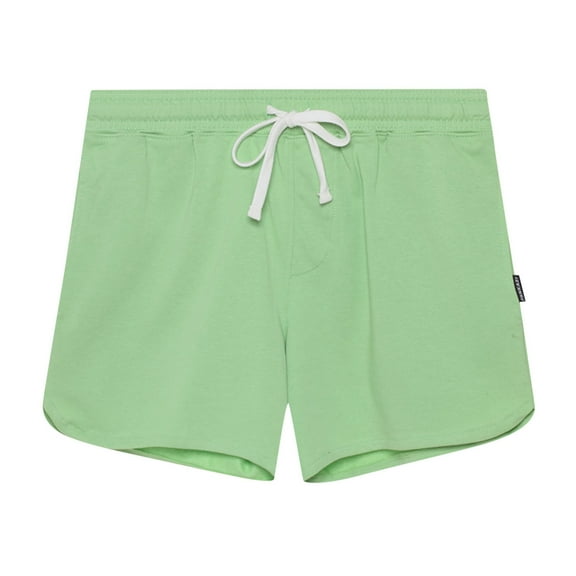 Timegard Shorts Men Drawstring Mid Waist Ruched Solid Color Casual Loose Comfy Shorts Homewear Summer