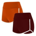 thumbnail image 1 of Timegard Shorts for Women 2pc Summer High Waist Slim Fitting Comfy Homewear Casual Shorts Color Block, 1 of 8