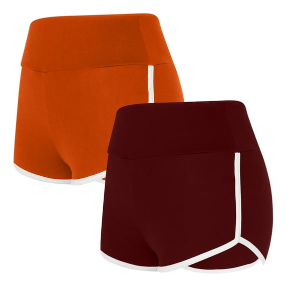 Timegard Shorts for Women 2pc Summer High Waist Slim Fitting Comfy Homewear Casual Shorts Color Block