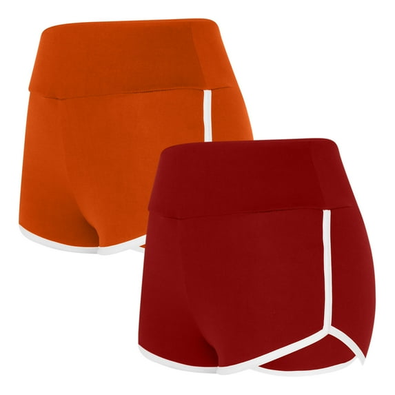 Timegard Shorts for Women 2pc Summer High Waist Slim Fitting Comfy Homewear Casual Shorts Color Block