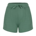 thumbnail image 1 of Timegard Shorts for Women Ribbed Elastic Waist Drawstring Comfy Sports Casual Workout Running Shorts, 1 of 5