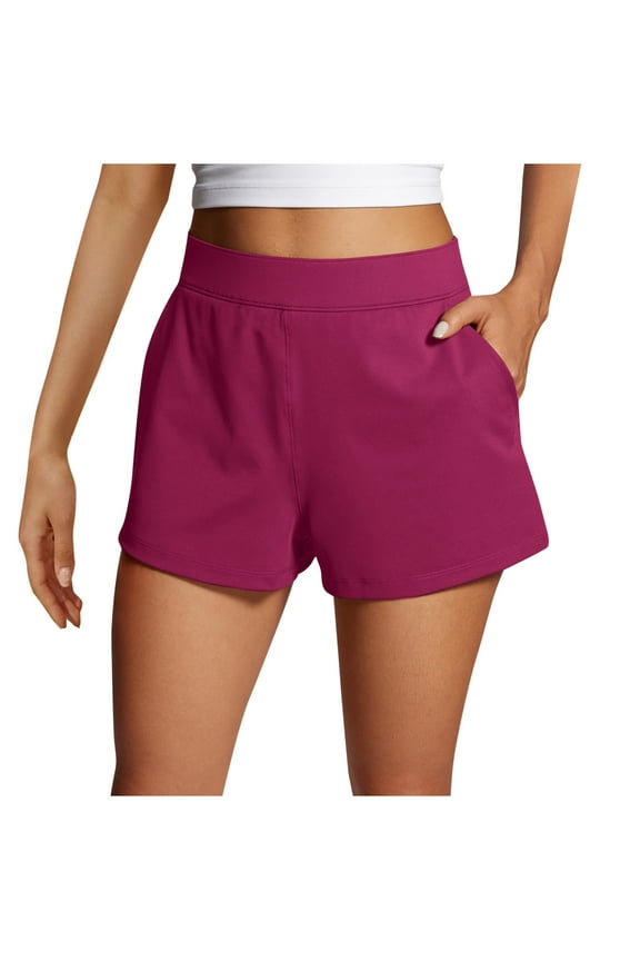 Shorts for Women Summer High Waist Solid Color Work Casual Office Loose Shorts with Pockets