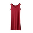 thumbnail image 1 of Timegard Sleep Wear for Women Plus Size V Neck Tank Top Loose Comfy Solid Color House Dress Homewear, 1 of 6