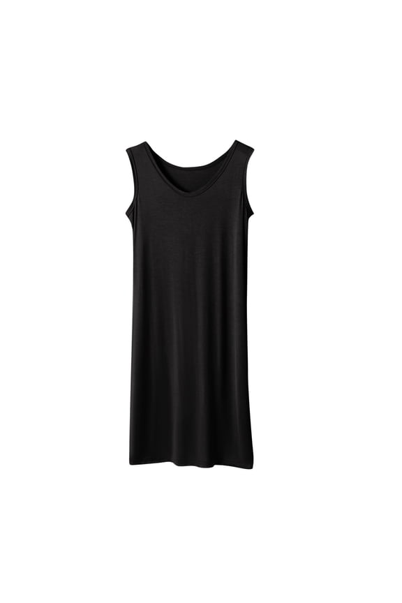 Sleep Wear for Women Plus Size V Neck Tank Top Loose Comfy Solid Color House Dress Homewear