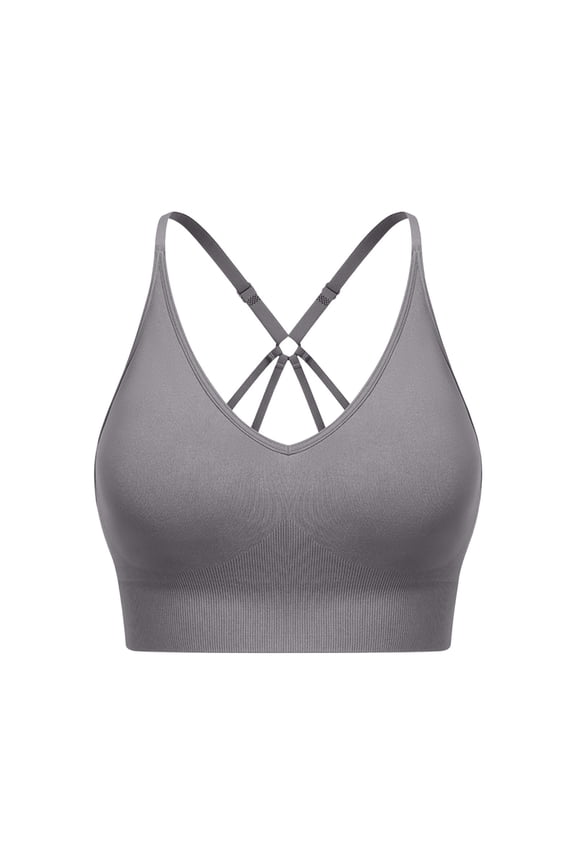 Sports Bras for Women Adjustable Spaghetti Strap High Support Stretch Workout Running No Underwire Bras
