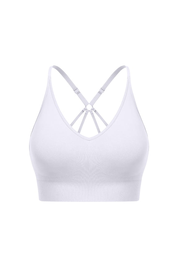 Sports Bras for Women Adjustable Spaghetti Strap High Support Stretch Workout Running No Underwire Bras