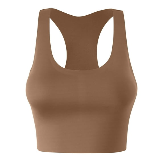 Timegard Sports Bras for Women Racerback Coverage Full Support Seamless No Underwire Workout Yoga Bras