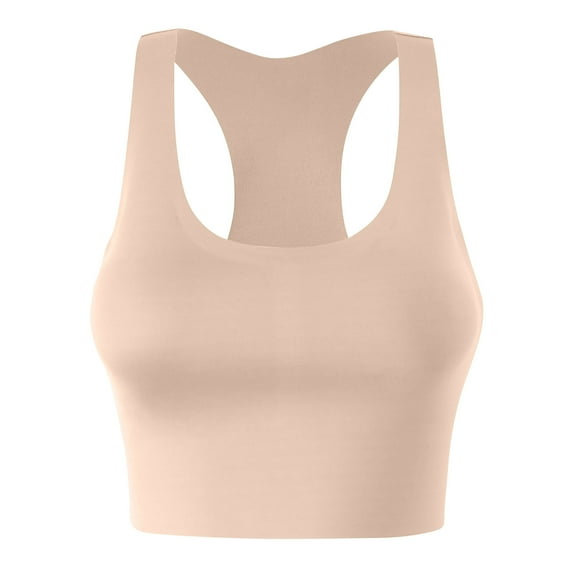 Timegard Sports Bras for Women Racerback Coverage Full Support Seamless No Underwire Workout Yoga Bras
