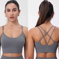 thumbnail image 1 of Timegard Sports Bras for Women U Neck Back Crisscross Spaghetti Strap Bras Running Quick Dry Yoga Tank Tops, 1 of 5