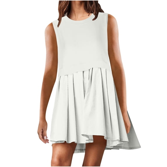 Timegard Summer Dresses for Women Scoop Neck Ruched Long Dresses Backless Drawstring Beach Travel Camis Dresses