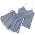 thumbnail image 1 of Timegard Summer Outfits for Women V Neck Camisole Tops Shorts Comfy Casual Loose Workout Running Sets, 1 of 3