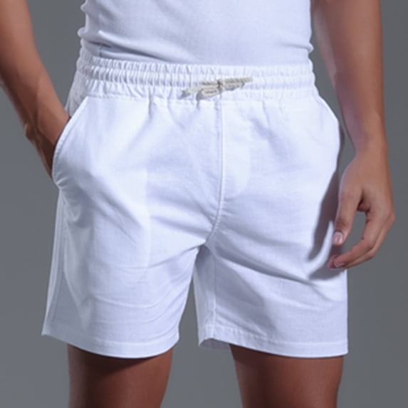 Timegard Summer Shorts for Men Cotton Linen Drawstring Loose Lightweight Casual Work Elastic Waist Shorts