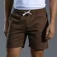 thumbnail image 1 of Timegard Summer Shorts for Men Cotton Linen Drawstring Loose Lightweight Casual Work Elastic Waist Shorts, 1 of 6