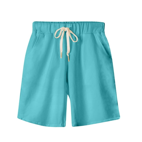 Timegard Summer Shorts for Women Elastic High Waist Sweat Shorts Casual Loose Comfy Workout Shorts