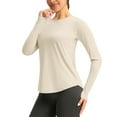 thumbnail image 1 of Timegard Summer Tops for Women Crewneck Long Sleeve Sun Protection Loose Breathable Tee Outdoor Athletic, 1 of 8