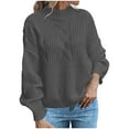 thumbnail image 1 of Timegard Sweaters for Women Long Sleeve Turtleneck Loose Pullover Fall Winter Casual Knitted Tops, 1 of 7