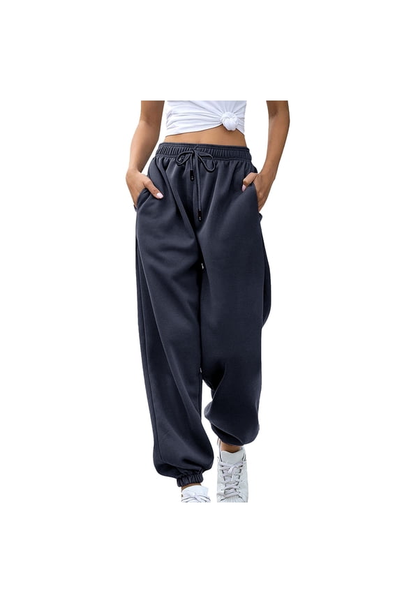 Sweatpants for Women Casual Baggy Comfy Workout Trousers with Pockets Fall Winter Joggers