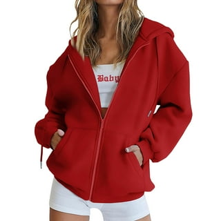 Red Zipper Hoodies