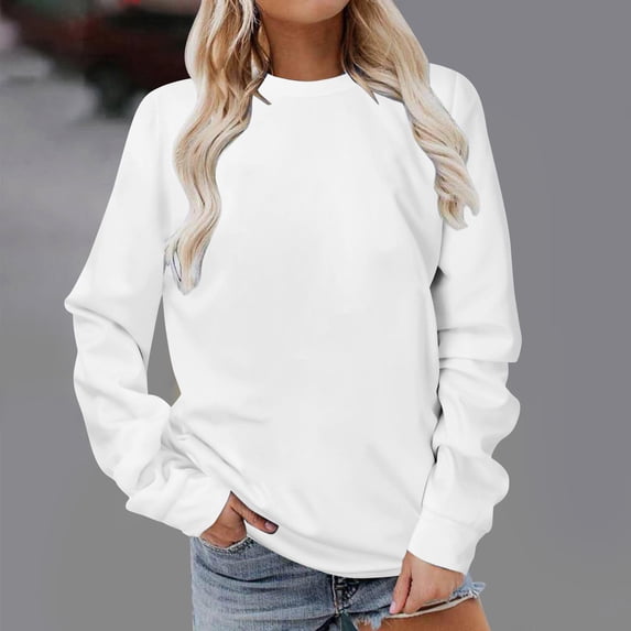Timegard Sweatshirt for Women Crewneck Long Sleeve Warm Pullover Fall Winter Basic Casual Loose Tops