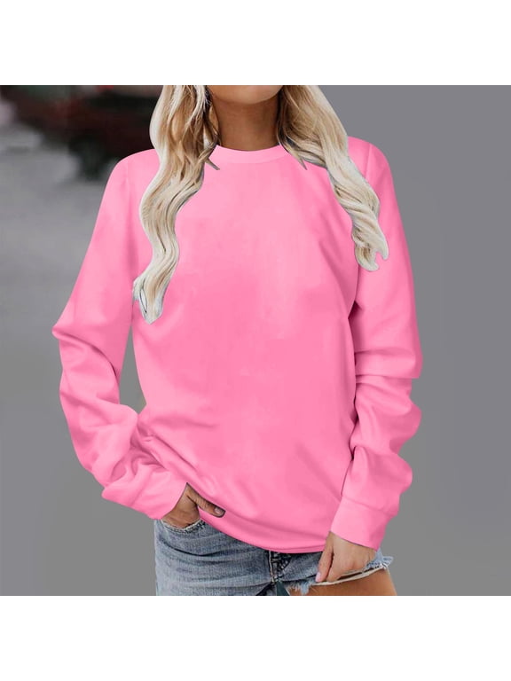Sweatshirt for Women Crewneck Long Sleeve Warm Pullover Fall Winter Basic Casual Loose Tops