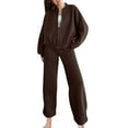 thumbnail image 1 of Timegard Sweatshirts for Women 2 Piece Zip up Jackets Straight Leg Sweatpants Outfits Workout Casual Sets Fashion, 1 of 7