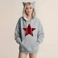 thumbnail image 1 of Timegard Sweatshirts for Women Print Drop Shoulder Cute Hoodies Casual Long Sleeve Pullover with Pockets, 1 of 3