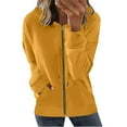 thumbnail image 1 of Timegard Sweatshirts for Women Zipper Hoodies Long Sleeve Fall Winter Casual Comfy Jackets Solid Color, 1 of 5