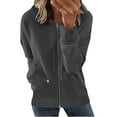 thumbnail image 1 of Timegard Sweatshirts for Women Zipper Hoodies Long Sleeve Fall Winter Casual Comfy Jackets Solid Color, 1 of 5