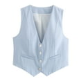 thumbnail image 1 of Timegard Tank Top for Women Button up Vests V Neck Slim Sleeveless Solid Color Top Summer Fashion, 1 of 5
