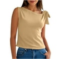 thumbnail image 1 of Timegard Tank Top for Women Knot Strap Sleeveless Slim Comfy Cropped Going out Tops Summer Fashion, 1 of 7