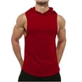 thumbnail image 1 of Timegard Tank Tops Men Athletic Comfy Solid Color Hoodies Pullover Casual Sleeveless Tee Shirts Summer, 1 of 6