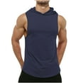 thumbnail image 1 of Timegard Tank Tops Men Athletic Comfy Solid Color Hoodies Pullover Casual Sleeveless Tee Shirts Summer, 1 of 5
