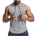 thumbnail image 1 of Timegard Tank Tops Men Breathable Drawstring Hoodies Pullover Athletic Sleeveless Workout Tee Shirts, 1 of 8